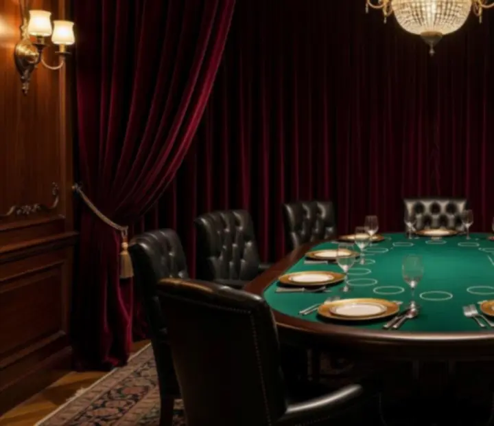 Privátní salonek v boutique hotelu se svíčkami a elegantním nábytkem