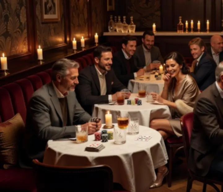 Cinematic interiér luxusní restaurace připravené na večerní společenskou akci